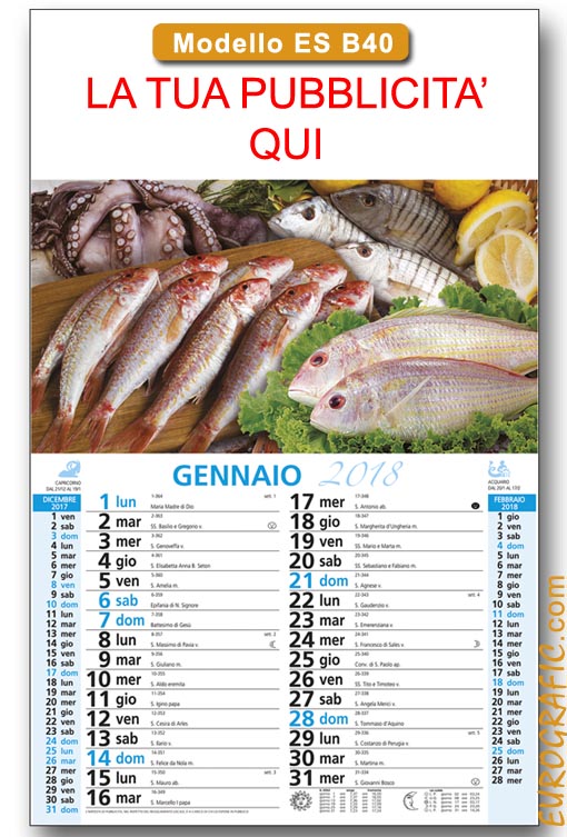calendari illustrati pesce b40