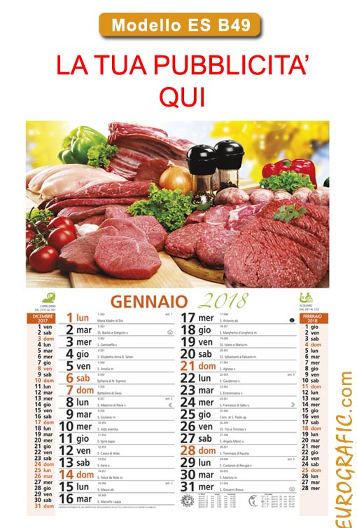 calendari illustrati carne b49
