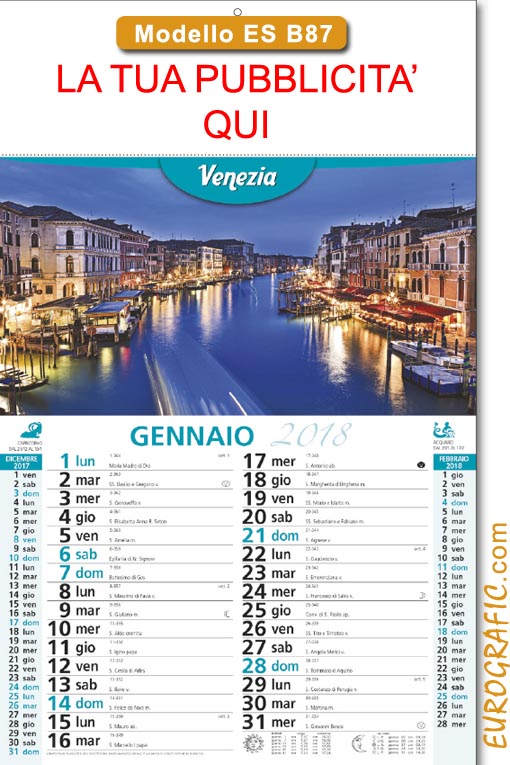 calendari illustrati citta italia b87