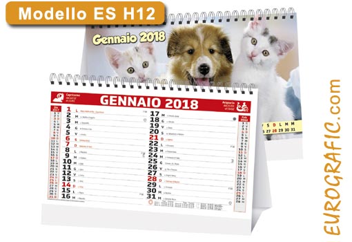calendari da scrivania personalizzati h12