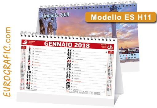 calendari da tavolo illustrati h11