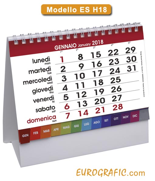 calendari da tavolo h18